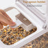 Mowhut 5.4 Qt/6 Bird Seed Storage Container, L Pet Food Container with Measuring Cup & Stainless Steel Bird Feeder