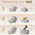 EHEYCIGA Dog Stairs for Bed, 18”H, 4-Step Non-Slip Indoor Ramp for Small Dogs and Cats, Light Grey
