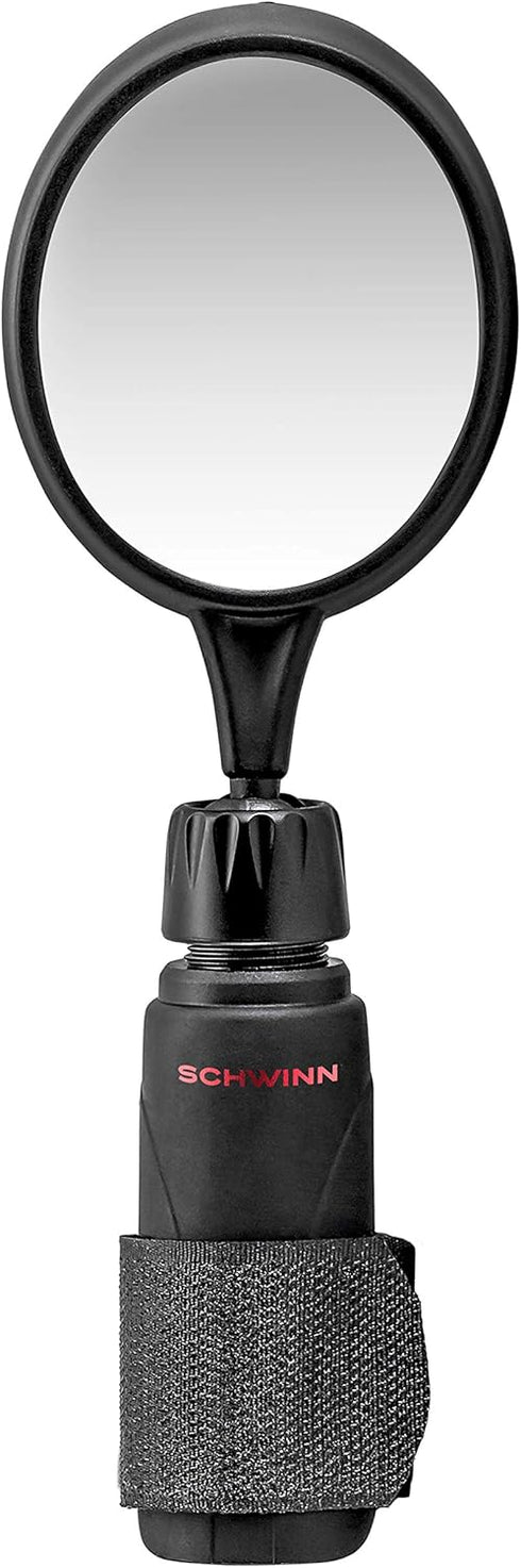 Schwinn Bike Mirror, Adjustable Safety Bicycle Rear View, Handlebars or Grip Mount