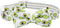 Dog Collar with Bow Tie, Quick Release Buckle, Cute Pattern, Small Medium Large, Green Avocado
