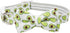 Dog Collar with Bow Tie, Quick Release Buckle, Cute Pattern, Small Medium Large, Green Avocado
