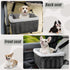 20lbs, Leather Dog Car Seat for Small Dogs Under Dog Booster Seat with Metal Frame Construction Double-Layer Oxford