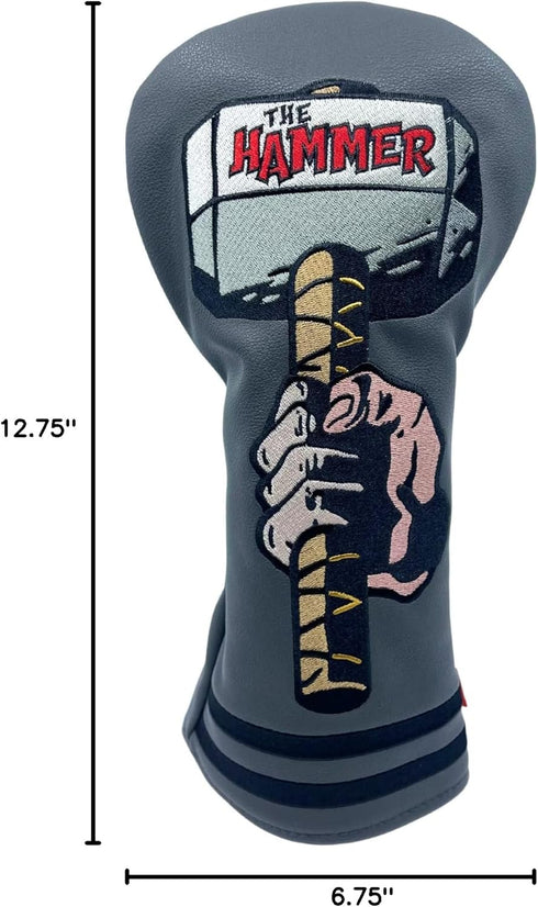 Funny Golf Club Covers, The Hammer Driver Headcover and Little Hammer Fairway Wood Head Covers, Golf Accessories for Men