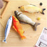 Genrico Cat-Teasing Toys Fish Tear-Teasing Cat Chew Plush Supplies Pet(Salmon)
