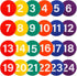 Shappy 24 Pcs Poly Spot Markers with Carry Bag 9 Inches Numbered