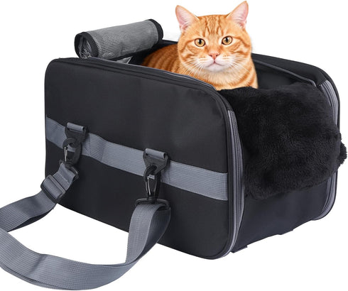 13 lbs Center Console Dog Car Seat for Small Dogs,Dog Booster Car Seat with Safety Belt and Pockets,Portable Pet