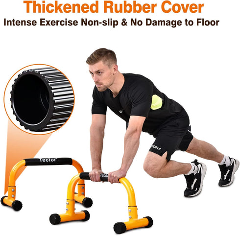 Push Up Bar, Heavy-Duty Parallettes Bars for L-sit & Dip, No Wobbling Stand for Home Fitness Training