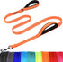 VIVAGLORY Twingrip Dog Leash, Double Handle Leash for Training & Walking with Traffic Handle & 2 Loop, Reflective Heavy