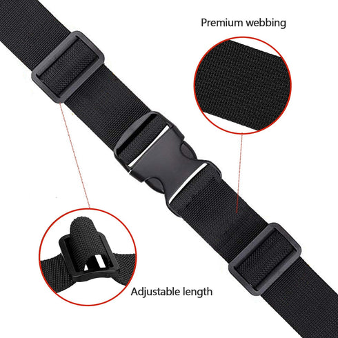 Premium Utility Straps with Quick Release Buckle, Adjustable Heavy Duty Nylon Tie Down Straps for Camping Gear (Black
