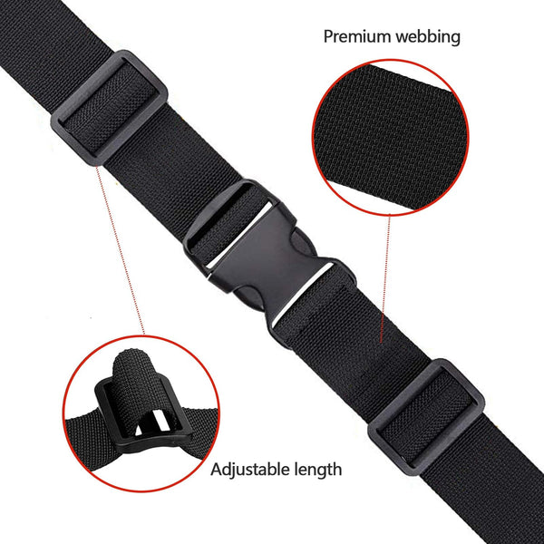 Premium Utility Straps with Quick Release Buckle, Adjustable Heavy Duty Nylon Tie Down Straps for Camping Gear (Black