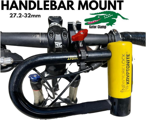 U-Lock Holder/Clamp for Kryptonite and Other U-Locks, All Metal, Heavy Duty Use, Ultra Quiet Ride, Holds up to 5 Lbs