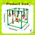 HBLEDOT 8 Puppy Play Gym with Hanging Toys, Small Dogs Indoor Jungle Gym, PVC Frame with Bungee Straps Enrichment