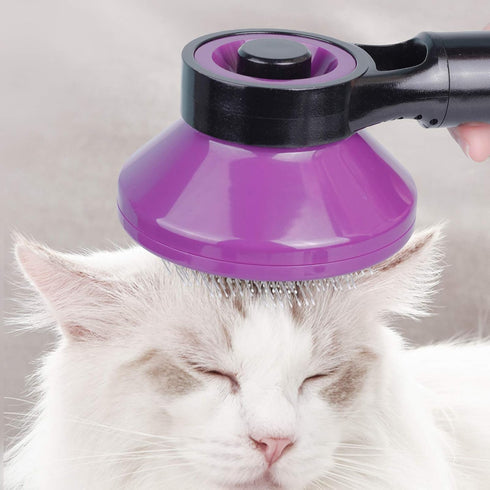 NPET Dog Brush, Self Cleaning Slicker Brush for Cats and Dogs, Gently Removes Loose Undercoat, Mats Tangled Hairs Dog