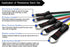 TheFitLife Exercise Resistance Bands with Handles - 5 Fitness Workout Bands, Stackable up to 110/150/200/250/300 lbs,