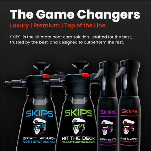 SKIPS All Purpose Boat Cleaner: Premium Boat Cleaner for Spots, Spills & Cool-Touch Fabrics Great for Vinyl, Leather