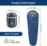 Naturehike 20 Degree Ultralight Mummy Sleeping Bag, 0 Degree Lightweight Sleeping Bag for Hiking and Camping