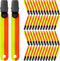 Little World 48-Pack High Visibility Reflective Trail Markers - 4" Fluorescent Orange