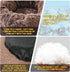 Round Donut Dog Bed for Small Medium Large Dogs, Washable Anti-Slip Faux Fur Fluffy Cuddler Cat Bed, 20"