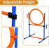 Dog Agility Equipment | 2 in 1 Obstacle Course Training Starter Kit | Adjustable Jump Ring/Hurdle Bar with Carry Bag