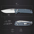 Firebird GANZO F7601 Pocket Folding Knife, 440C Stainless Steel Blade, G-10 Anti-Slip Handle, Grey
