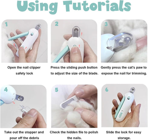Trimmer 3 Trimming Cat Nail Clipper and with Adjustable Safety Levels Hole, Professional Indoor Kitten Supplies, Puppy