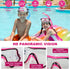 Kids Snorkeling Set with Adjustable Flippers, Panoramic Snorkel Mask, Dry Snorkel Tube, Travel Bags