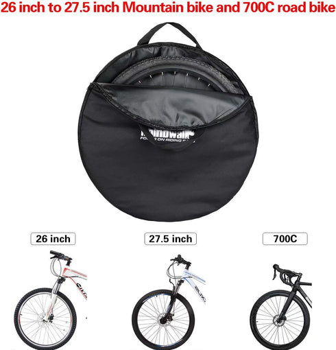 Rhinowalk Bike Wheel Bag, Wheelset Carrying Bag for 26 to 29 inch MTB Mountain Bike/700C Road Bike Travel Case