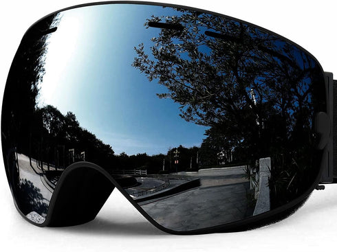 SPOSUNE Ski Goggles Over Glasses - UV400 Anti-Fog Snow Goggle for Men, Women, Youth
