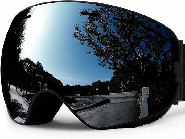 SPOSUNE Ski Goggles Over Glasses - UV400 Anti-Fog Snow Goggle for Men, Women, Youth