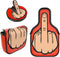 Red Middle Finger Golf Putter Head Covers & Ball Marker - Premium Golf Club Protector with Magnetic Closure