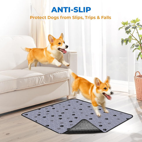 2 Pack 63"x63" Fostanfly Non-Slip Washable Pee Pads for Dogs, Large Ultra-Absorbent and Leak-Proof Reusable Potty