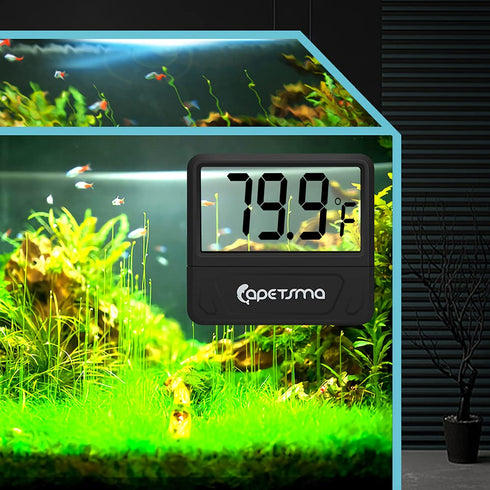 capetsma Aquarium Thermometer Digital Fish Tank Thermometer Accurate Reptile Thermometer Temperature Gauge with Large