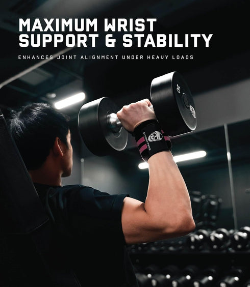 Gymreapers Weightlifting Wrist Wraps, 18" Professional Quality Support for Powerlifting & Strength Training