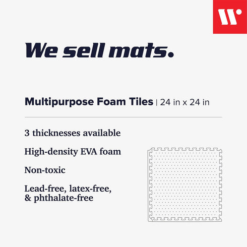Inch We Sell Mats Thickness Multipurpose EVA Foam Floor Tiles Interlocking Floor Mat for Indoor Gym, Playroom, and Home