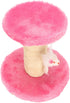 Cat Scratching Post Interactive Soft Plush Sisal Rope Cat Tree for Indoor Cats and Kittens (Pink)
