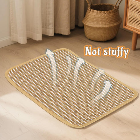 KEPYDRMTF (4PCS) Rabbit Scratching Pad, Sisal Scratching Pad for Bunny, Guinea Pig, Cat. Resting Mats for Cages, Forage