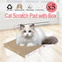 5 Packs in 1 Cat Scratch Pad with Box, Reversible Durable Cardboard Scratcher for Cats to Rest and Grind Claws