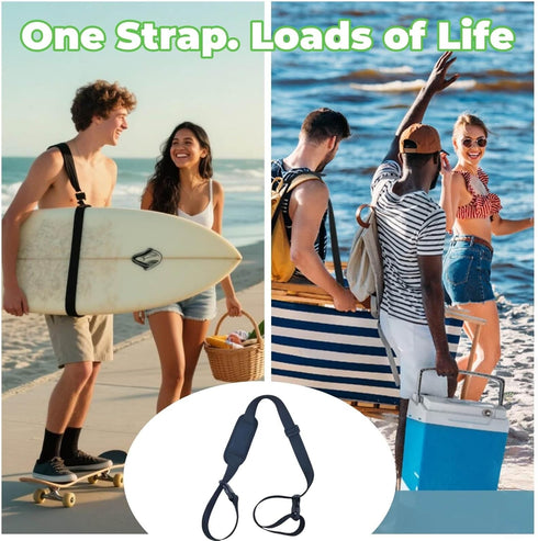 Backpack 3 Pack Beach Chair Straps - Heavy Duty Rocking Camping Chair Carrier, Adjustable Hands-Free Shoulder Straps