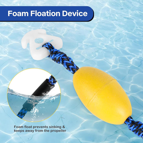 Heavy Duty Boat Tow Harness for Tubing, Water Sports Tow Rope for Boat Towables & Tubes with Quick Connector