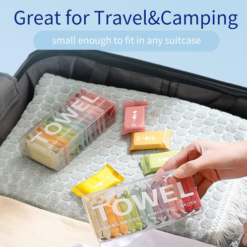 28Pcs (28Pcs) Disposable Compressed Towels, Portable Compressed Towel Tablets, Travel Wash Cloth, Thicker Super