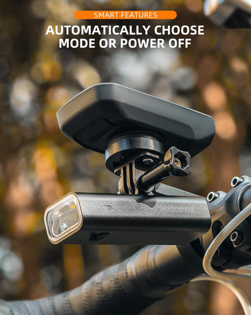 ROCKBROS Rechargeable Bike Light - Compatible with Out-Front Mount Bicycle Headlight for Night Riding