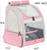 Bird Carrier Backpack with Wooden Stand Perch - Travel Carrier Backpack for Birds in Pink