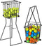 wasoyun Tennis & Pickleball Hopper with Wheels Ball Pick Up Basket, Pickleball Ball