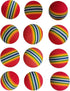 Colorful Soft Foam Rainbow Play Balls for Pet Dog and Cat Toys, 12 Count
