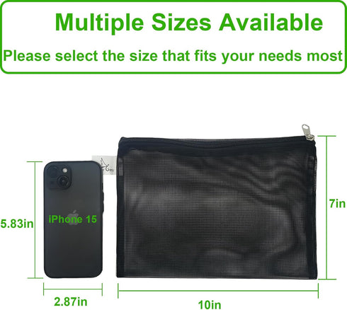 10 Pieces Aquarium Filter Media Bags - Reusable Mesh Filter Bags with Zipper for Fish Tank (10" x 7")