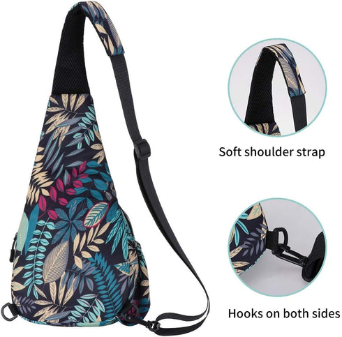 XEYOU Small Sling Bag, Lightweight One Strap Backpack, Unisex Crossbody Chest Bag for Hiking