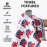 Republican Elephant Patriotic Golf Towel Set - Microfiber Waffle and Ball Towels with Clip for Women and Men