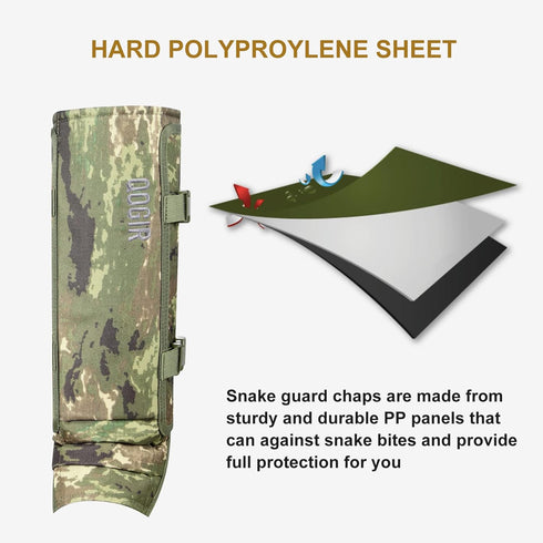 QOGIR Snake Gaiters for Hunting - Durable Snake Guards for Men & Women, Bite Protection for Lower Legs
