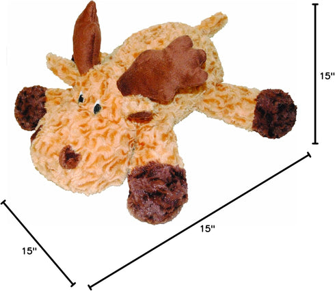 Patchwork Pet Swirl Moose 15-Inch Squeak Toy for Dogs