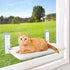 AMOSIJOY Cordless Cat Window Perch, Cat Hammock with 4 Strong Suction Cups, Foldable Cat Beds for Indoor